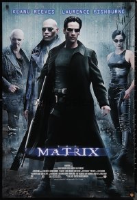 4z0408 MATRIX 27x40 video poster 1999 Keanu Reeves, Carrie-Anne Moss, Laurence Fishburne, Wachowskis