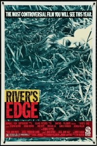 4z1075 RIVER'S EDGE 1sh 1986 Keanu Reeves, Glover, most controversial film you will see this year!