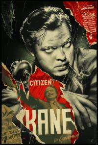 4z0690 CITIZEN KANE #115/400 24x36 art print 2017 Martin Ansin art of Orson Welles, regular ed.!