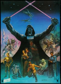 4z0456 EMPIRE STRIKES BACK 24x33 special poster 1980 Coca-Cola, Boris Vallejo, Darth Vader and cast!