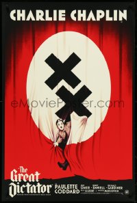 4z0719 GREAT DICTATOR #138/150 24x36 art print 2017 Charlie Chaplin by Phantom City Creative!