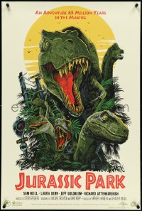 4z0733 JURASSIC PARK signed #190/325 24x36 art print 2015 by Francesco Francavilla, regular edition!