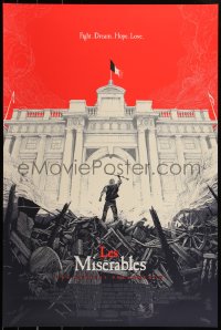 4z0741 LES MISERABLES #3/380 24x36 art print 2013 Mondo, art by Olly Moss, 1st ed!