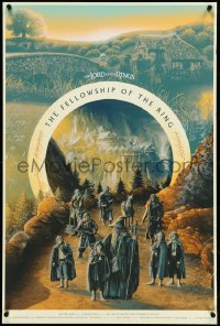 4z0746 LORD OF THE RINGS: THE FELLOWSHIP OF THE RING #125/225 24x36 art print 2017 art by Tom Miatke!