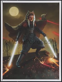 4z0813 MANDALORIAN #72/175 18x24 art print 2021 art by Pablo Olivera, Ahsoka Tano, variant edition!