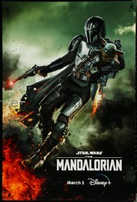 4z0392 MANDALORIAN DS tv poster 2023 great sci-fi art of the bounty hunter flying with 'Baby Yoda'!