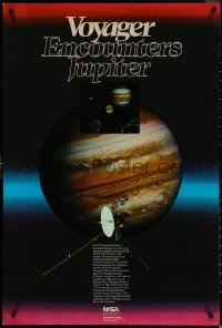 4z0463 NASA 24x35 special poster 1980 great image of Voyager 2 satellite near Jupiter!