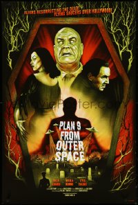 4z0757 PLAN 9 FROM OUTER SPACE signed #8/20 24x36 art print 2017 by Sara Deck, art of cast!