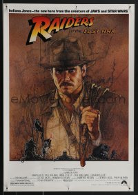 4z0318 RAIDERS OF THE LOST ARK 17x24 special poster 1981 adventurer Harrison Ford by Richard Amsel!