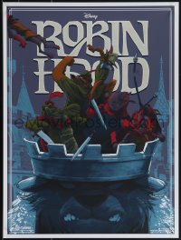 4z0845 ROBIN HOOD #264/325 18x24 art print 2017 Mondo, Disney style art by Rich Kelly, first edition!