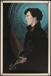 4z0765 SHERLOCK #22/85 24x36 art print 2015 Craig Drake art of him with violin!