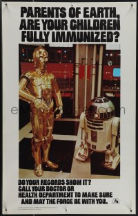 4z0320 STAR WARS HEALTH DEPARTMENT POSTER 14x22 special poster 1979 C3P0 & R2D2, do your records show it?