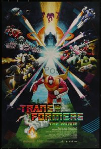 4z0770 TRANSFORMERS THE MOVIE signed #33/150 24x36 art print 2019 by Florey, foil edition!