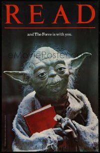 4z0468 YODA 22x34 special poster 1983 American Library Association says Read: The Force is with you!