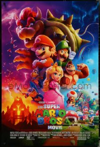 4z1107 SUPER MARIO BROS MOVIE DS 1sh 2023 Chris Pratt is Mario, Day is Luigi, great colorful montage!