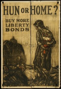 4z0414 HUN OR HOME 20x30 WWI war poster 1919 Henry Raleigh art, buy more liberty bonds!