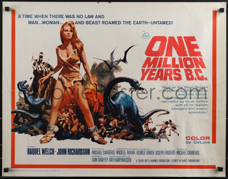 Z One Million Years B C Sh Sexiest Prehistoric Cave Woman Raquel Welch By Thurston