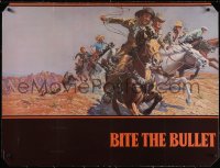 5a0126 BITE THE BULLET linen teaser 30x40 1975 Jung art of Gene Hackman, Candice Bergen & Coburn!