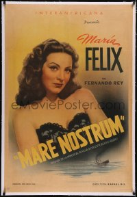 5a0549 MARE NOSTRUM linen Argentinean 1948 great close up art of sexiest Maria Felix, ultra rare!