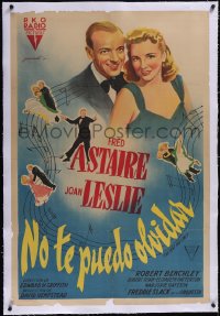 5a0563 SKY'S THE LIMIT linen Argentinean 1943 Fred Astaire, Joan Leslie, it's a dance-filled holiday!