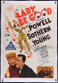 5a0304 LADY BE GOOD linen Aust 1sh 1941 sexy Eleanor Powell, Ann Sothern, Robert Young, rare!