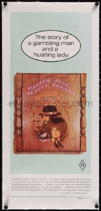 5a0727 McCABE & MRS. MILLER linen Aust daybill 1971 Altman, Amsel art of Beatty & Julie Christie!