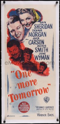 5a0735 ONE MORE TOMORROW linen Aust daybill 1946 Ann Sheridan, Dennis Morgan, Smith, Wyman, rare!