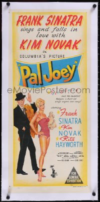 5a0738 PAL JOEY linen Aust daybill 1957 art of Frank Sinatra standing by sexiest Kim Novak!