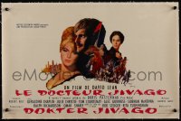 5a0787 DOCTOR ZHIVAGO linen Belgian 1967 Omar Sharif, Julie Christie, David Lean epic, Terpning art!