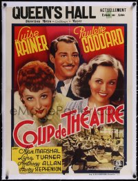 5a0178 DRAMATIC SCHOOL linen pre-war Belgian 1938 Luise Rainer, Paulette Goddard & dancers, rare!