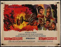 5a0790 FALL OF THE ROMAN EMPIRE linen Belgian 1964 Anthony Mann, Sophia Loren, different Ray artwork!