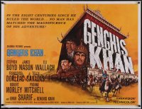 5a0430 GENGHIS KHAN linen British quad 1965 Omar Sharif as Mongolian Prince of Conquerors, Boyd!