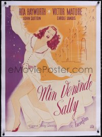 5a0271 MY GAL SAL linen Danish 1948 different Erik Strano art of sexy Rita Hayworth, ultra rare!