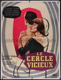 5a0092 LE CERCLE VICIEUX linen French 1p 1960 art of Claude Titre & Luisa Colpeyn by Jean Mascii!