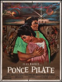 5a0101 PONTIUS PILATE linen French 1p 1962 Ponzio Pilato, Jean Mascii art of Jean Marais & Crain!