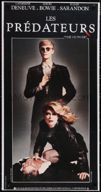 5a0142 HUNGER linen French door panel 1983 sexy vampire Catherine Deneuve & David Bowie, ultra rare!