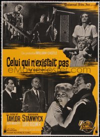 5a0378 NIGHT WALKER linen French 23x32 1965 William Castle, Robert Taylor, Barbara Stanwyck, rare!