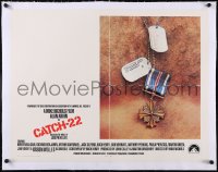 5a0984 CATCH 22 linen 1/2sh 1970 directed by Mike Nichols, based on the novel by Joseph Heller!