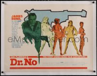 5a1002 DR. NO linen 1/2sh 1963 Sean Connery is the most extraordinary gentleman spy James Bond, rare!