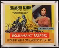 5a1003 ELEPHANT WALK linen 1/2sh R1960 Liz Taylor, hotter than hot star of Suddenly Last Summer!