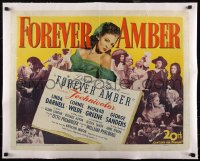 5a1010 FOREVER AMBER linen 1/2sh 1947 sexy Linda Darnell, Cornel Wilde, directed by Otto Preminger!