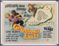 5a1013 GILDERSLEEVE'S GHOST linen style B 1/2sh 1944 art of Harold Peary, sexy girl & ape, rare!