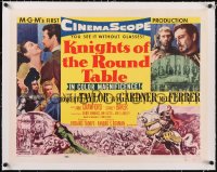 5a1036 KNIGHTS OF THE ROUND TABLE linen style B 1/2sh 1954 Robert Taylor as Lancelot, Ava Gardner!