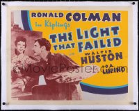 5a1045 LIGHT THAT FAILED Other Company linen 1/2sh 1939 Ronald Colman, famous painter goes blind!