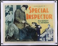 5a1078 SPECIAL INSPECTOR linen 1/2sh 1938 early Rita Hayworth, customs agent caught, red title, rare