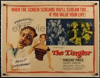 5a1093 TINGLER linen style B 1/2sh 1959 Vincent Price, William Castle, presented in Percepto!