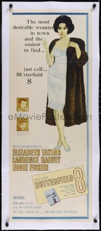 5a0867 BUTTERFIELD 8 linen insert 1960 callgirl Elizabeth Taylor, most desirable and easiest to find!