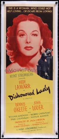 5a0877 DISHONORED LADY linen insert 1947 close up of sexy Hedy Lamarr who could not help loving!