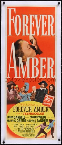 5a0883 FOREVER AMBER linen insert 1947 sexy Linda Darnell, Cornel Wilde, directed by Otto Preminger!