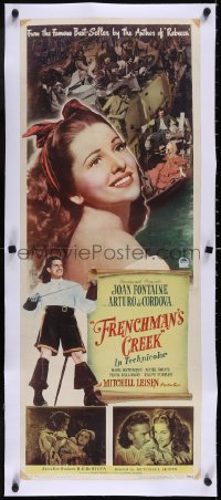 5a0885 FRENCHMAN'S CREEK linen insert 1944 pretty Joan Fontaine & swashbuckler Arturo de Cordova!